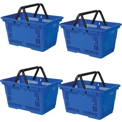 Big Apple 28 L Shopping Basket (Color-Blue,Pack-4 Pcs)