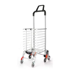Premium Quality 70-80 Kg Load Capacity 8 Wheels Shopping Trolley For Super Market, Grocery Stores, Warehouses