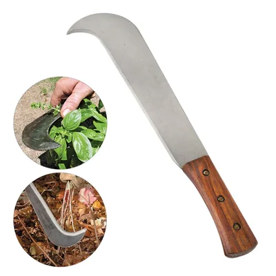 Heavy Duty Manual Hand Sickle High Grade Steel 6 inch Blade Traditional Handmade Kitchen Knives Bill Hook