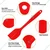 Pack of 6 Multipurpose 21cm Non-Stick Full Silicone Spatula For Cooking, Baking and Mixing, Size Small 