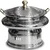 Hammered Stainless Steel Round 8 Litre Silver Chafing Dish with Lid