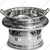 Hammered Stainless Steel Round 8 Litre Silver Chafing Dish with Lid