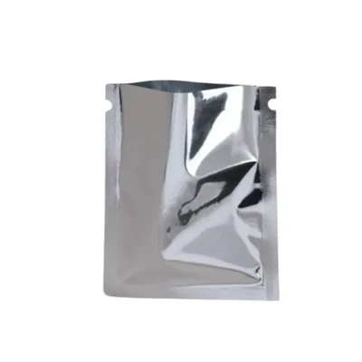 1kg 1000 Pieces, 8x10 Inch Silver 3-Side Sealed Pouch with Tear Notch for Dry Fruits, Masala, Granules Packaging