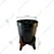 5 Inches Simple and Elegant Metal Planter Pot with Wooden Stand | Used for Home Decoration Purpose