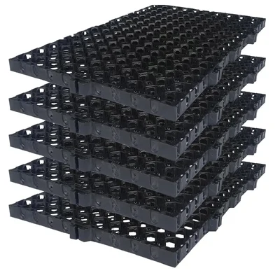Singhal Garden Drain Cell Polypropylene Drain Cell | 20mm Drainage Mat for Terrace/Kitchen Garden Black | 500 x 250 x 20(Pack-Pack Of 10)