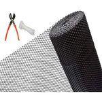 Singhal Tree Guard Net Garden Fencing Net Virgin Plastic Black Color with 1 Cutter and 50 PVC Tag