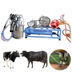 Single Bucket (25L) Milking Machine with 3 HP Motor and HTP Pump