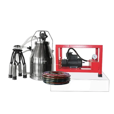 25 Liters Single Bucket (Model : GMM-200) Monoblock Milking Machine With 1 HP Motor, 200 LPM Pump and 20 Ft Vacuum Pipe