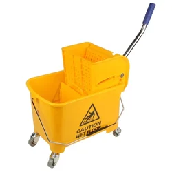 Heavy Duty 20 Liters Single Bucket Wringer Trolley For Cleaning And Mopping 
