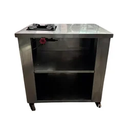 18 X 36 Inch Single Burner Gas Bhatti With G11 Head Burner and 4 Wheel