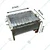 NE Grills 21 X 18 Inch Gas Operated Single Burner Kabab Bhatti Without Skewers