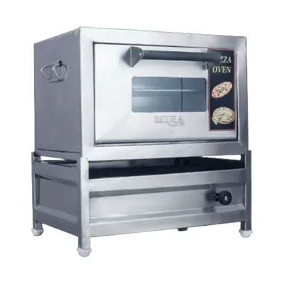 Mira Steel SS 12 x 18 inch (30.48‬ x 45.72‬ Cm) Gas Operated Single Burner Pizza Oven
