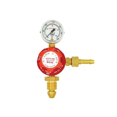 HMP 25 Bar Single Stage Single Gauge Acetylene Gas Pressure Regulator(99-S-AC)
