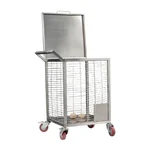 Vinayak Machines Single Layer SS Onion/Potato Trolley 100kg Capacity With Attached Lid, Castor Wheels facility