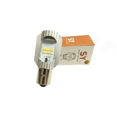 SY Y-2105 Single Side LED Bulb Focused Beam Motorcycle & Car Indicator Bayonet Base Lamp (Pack of 5)