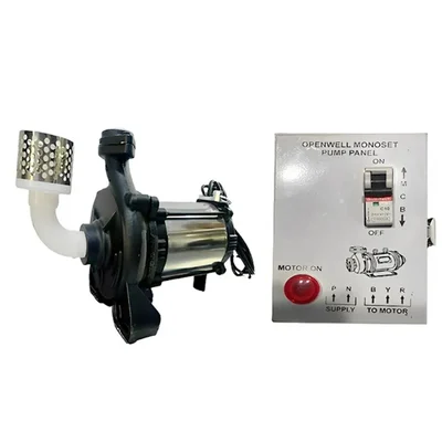 Premium Quality 0.5 HP Single Phase Mini Openwell Pump 72 feet max head with Control Panel (1 Year Warranty)