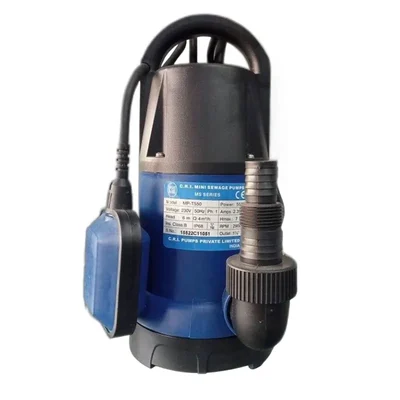 CRI 0.75Hp 38mm 1Phase Plastic Sewage Submersible Pump With 10m Cable & Float Switch, 7m Head(MP - T550)-1 Year Warranty