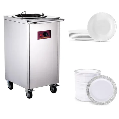Commercial Stainless Steel Plate Warmer for 50 Plates, 400 Watt