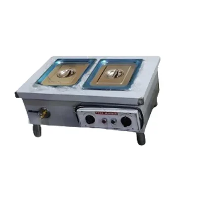Heavy Duty SS 2 Pot Electric Bain Marie 1.5kW, with 15 Litre Container for Buffet Warmer, Restaurants & Catering