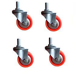 Prakash 50mm Pack Of 4 Double Puff Thread Type Caster Wheel
