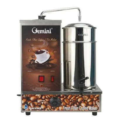 Gemini Coffee Maker One Side 1.2L Decoction 45-50 Cups Semi-Automatic Kumbakonam Filter Coffee Machine for Cafe