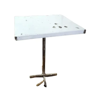 30 x 30 Inch 3 ft Single Stand Snack Table with Stainless Steel Body For Restaurant Use