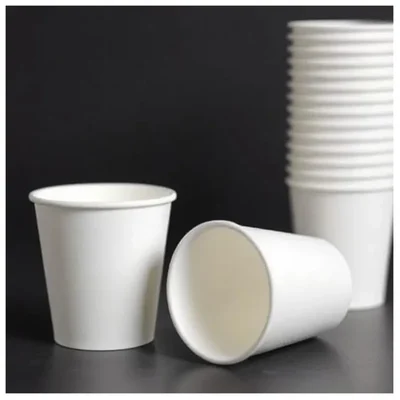 450ml, 200GSM White Single Walled Disposable Paper Cups(Pack-50 pcs)