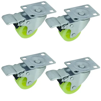 U Star (U-73L) Plate Type Castor (Swivel With Break) With 400 KG Load Capacity (Pack of 4)