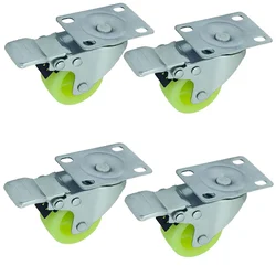 U Star (U-73L) Plate Type Castor (Swivel With Break) With 400 KG Load Capacity (Pack of 4)