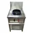 Commercial 24x24x32 inch Single High Flame Wok Burner Range with 6 inch Backsplash, Stainless Steel Body