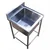 Single Sink Unit with Backsplash, 24x24x32 inch Stainless Steel 304