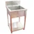 Highly Durable 18x18 inch Kitchen Sink of Single Unit without Tap, SS 304 Body, 22x24x30 inch For Cafes, Laboratories