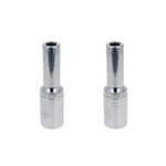 Keaa 1/2 Inch Drive 6 Point Deep Socket 18 mm Set of 2 Chrome Vanadium Heavy Duty Wrench Tool for Ratchet and Garage