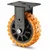 Heavy Duty Skid Proof 100 MM / 4 Inch PU With PP Core Double Ball Bearing Fixed Caster Wheel