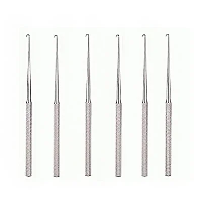 Forgesy (Pack of 6) 7 Inch, Skin Hook Retractor Single Prong with Stainless Steel Body