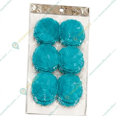 Pack of 10, 20, 50, 70, 100 Artificial Sky Blue Flower Garland Disc Components for Party Decoration Lightweight Reusable(Pack-10 pcs)
