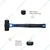 DE NEERS 4000 gms Fiberglass Handle Sledge Hammer with two spare Fiberglass Handle