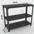 FIDVI® 9D X 35L X 30H Inch 3 Shelves Powder Coated Slotted Angle Metal Rack With Accessories ( SR-507 )