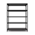 Menage 60 x 23 x 18 Inch 5 Shelves Slotted Angle Metal Rack