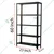 Menage 60 x 23 x 18 Inch 5 Shelves Slotted Angle Metal Rack