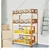Premium Quality 60 x 24 x 12 Inch 4 Shelves Powder Coated Metal Rack For Multipurpose Use(Color-White Shelves & Orange Angle )