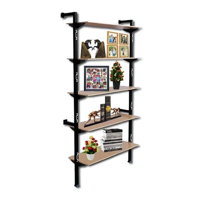 ALIJA 60 x 30 x 12 Inch 5 Shelf Slotted Angle Pipe Rack for Multipurpose Uses 