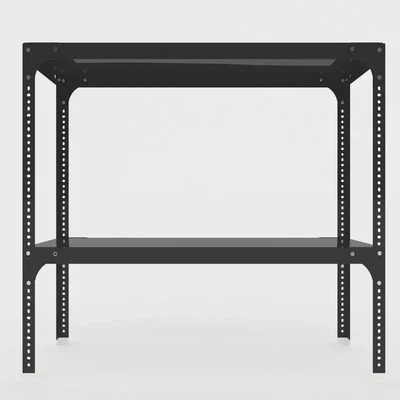 FIDVI® 12D X 23L X 24H Inch 2 Shelves Powder Coated Slotted Angle Metal Rack With Accessories ( SR-504 )