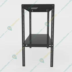 FIDVI® 12D X 23L X 24H Inch 2 Shelves Powder Coated Slotted Angle Metal Rack With Accessories ( SR-504 )