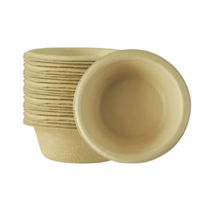 PAAVAN Eco-Friendly 40ml Disposable Bagasse Bowls for Condiments, Sauces & Samples | 100% Compostable Small Portion Cups(Pack-100 Pcs)