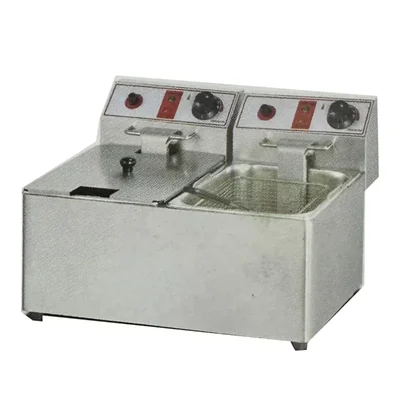 Dual Table Top SS Electric 6+6 Fryer Heavy Body with Reset Option For Restaurants & Cafes, Commercial Kitchens