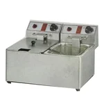 Dual Table Top SS Electric 6+6 Fryer Heavy Body with Reset Option For Restaurants & Cafes, Commercial Kitchens