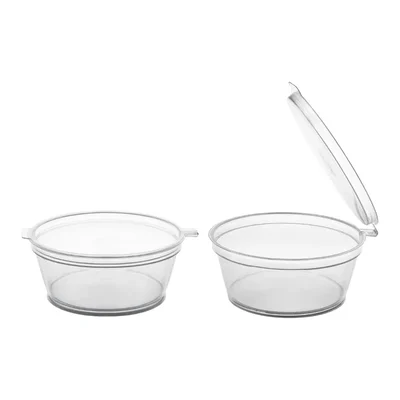 200pcs, 25ml Mini Dip Sauce, Chutney Packaging Cups with Attached Lid 