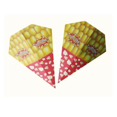 Small Paper Popcorn Cone for Serving At Cinemas, Fairs, Events(Pack-100 Pcs)