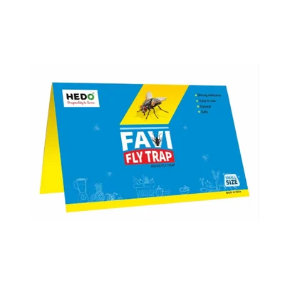 HEDO (Pack of 10) Housefly Small Size Trap | Super Sticky Non-Drying Glue for Indoor and Outdoor Flying Insect Control